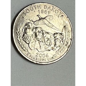 2006 P Washington South Dakota Quarter Grease Strike Through Error